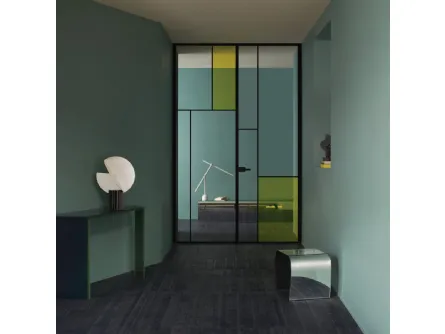 Porta per interni Sherazade Double Swing Plain Patchwork di Glas Italia