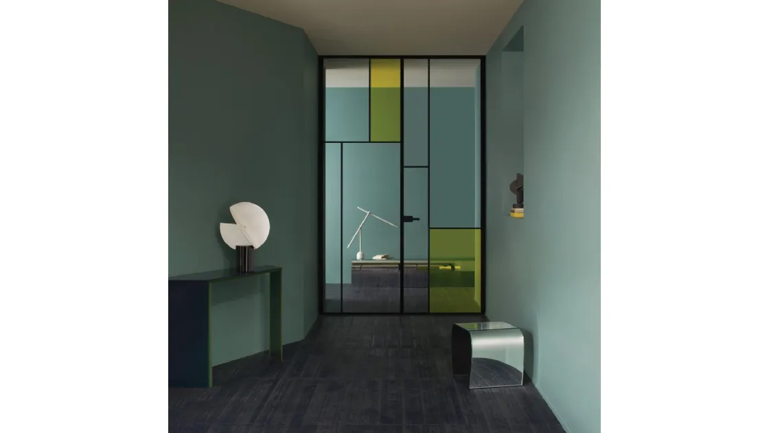 Porta per interni Sherazade Double Swing Plain Patchwork di Glas Italia