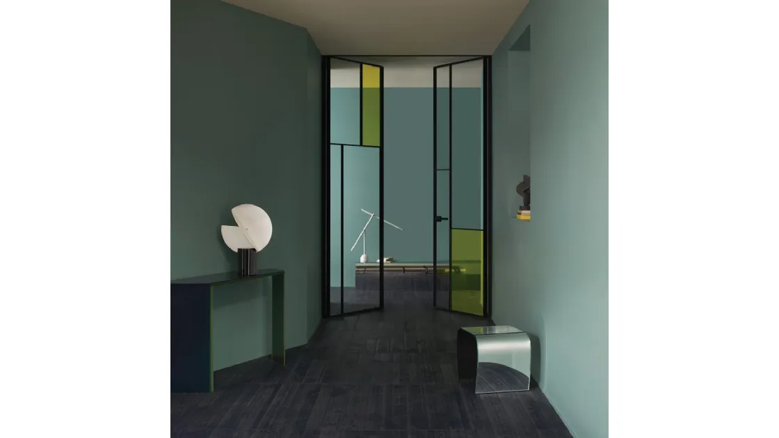 Porta per interni Sherazade Double Swing Plain Patchwork di Glas Italia