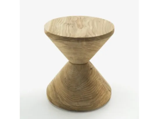 Sgabello Vortice in legno massello di cedro di Riva1920