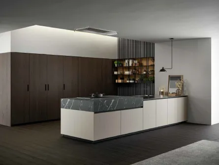 Cucina Moderna con penisola Asia 01 di Arredo3