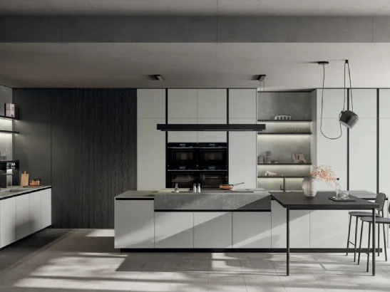 Cucina Moderna con isola Glass 2|0 03 di Arredo3