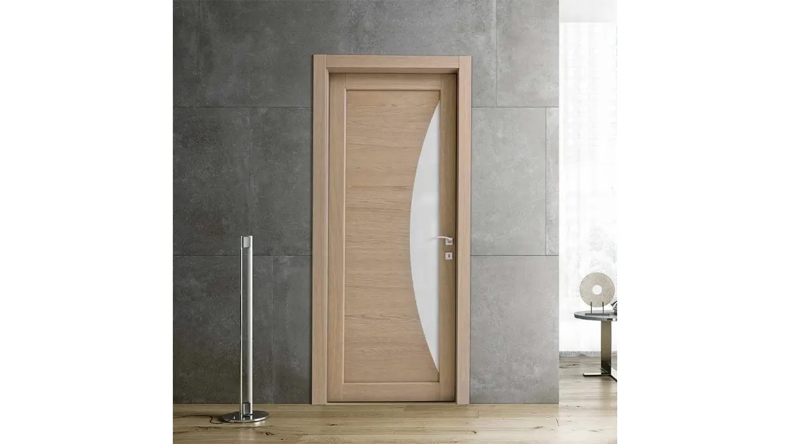 Porta per interni Baltimora New in legno di rovere sonoma di Bertolotto